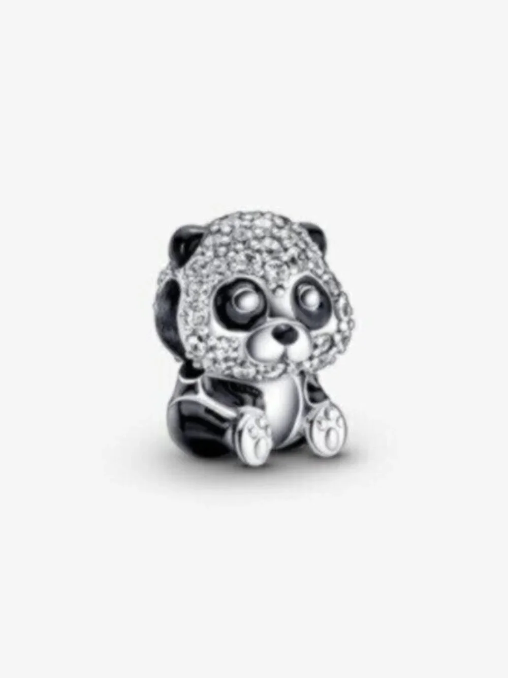 Pandora Black and Silver Sparkling Panda Charm